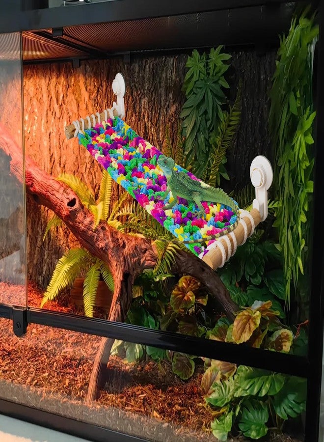 FlidRunest Winter Warm Bearded Dragon Hammock with Suction Cups, Large Soft Lizard Hammock Sleeping Bed, Hanging Reptile House Tent Tank Beds - Image 3